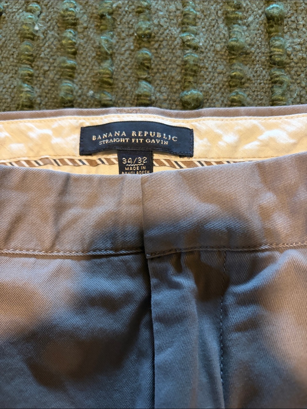 Banana Republic Straight Fit Gavin Pants — Taupe/Gray